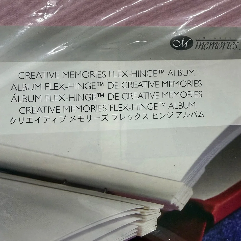 Creative Memories Flex-Hinge Album Scrapbook Pink Bookcloth Size 7x7 Vintage NEW